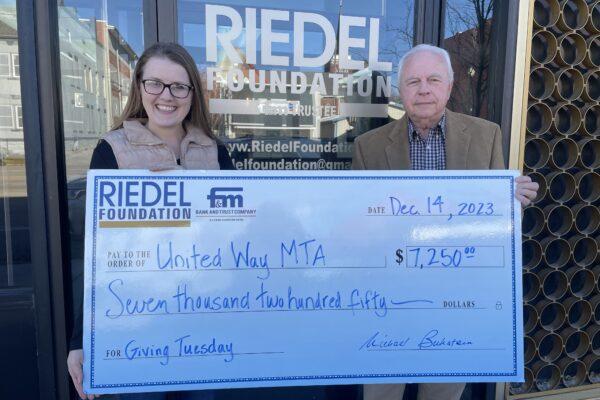 Riedel Foundation Matches United Way Fundraiser with $7,250 Grant  