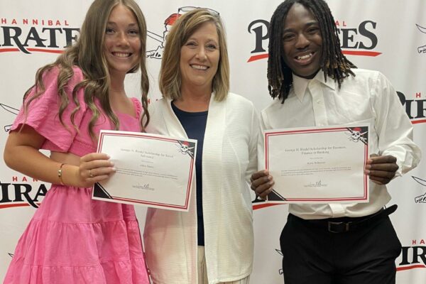 Riedel Foundation Awards $2,500 Scholarships to Two Graduating Seniors at Hannibal High School