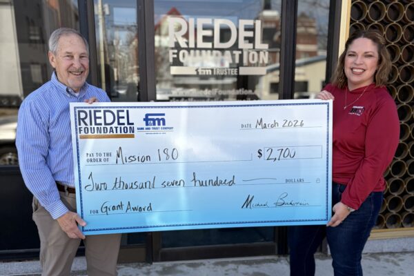Riedel Foundation Awards $2,700 Grant to Support Mission 180’s New Life Skills Development Program